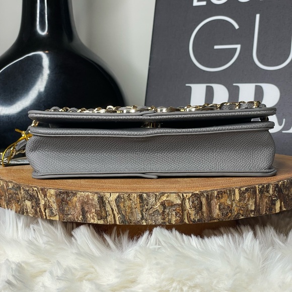 Bebe Monogrammed Black and Gray Crossbody Bag - Picture 5 of 10